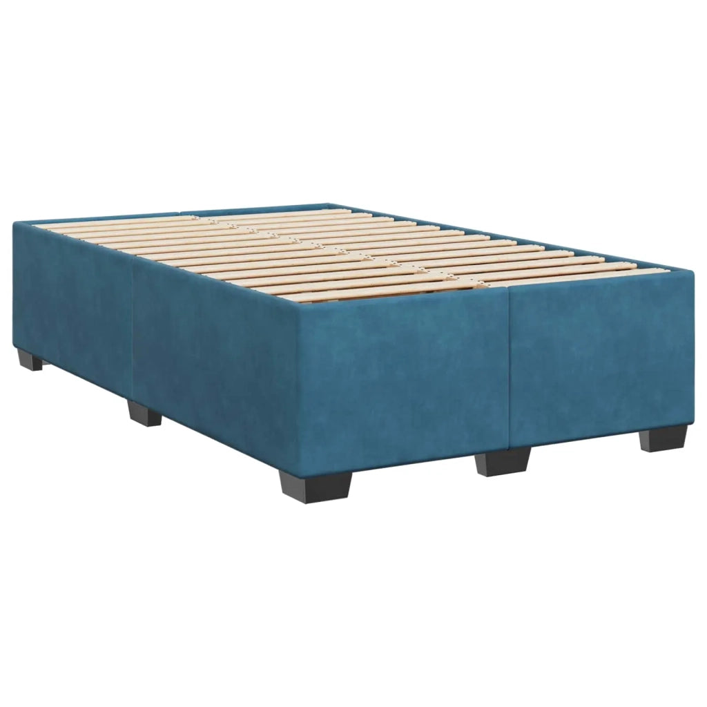 Letto box spring con materasso Blu 120 x 190 cm Velluto 3450678