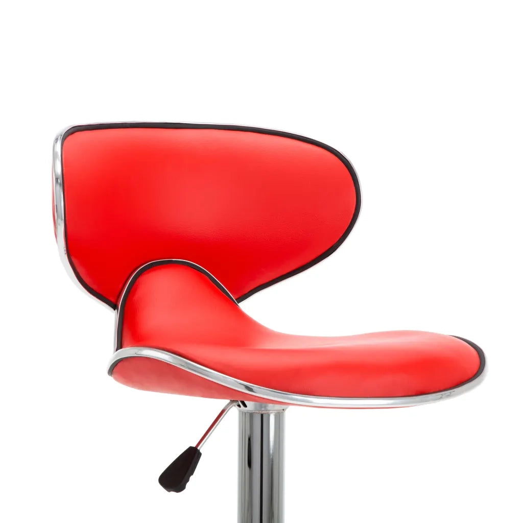 323645  Bar Stools 2 pcs Red Faux Leather 323645