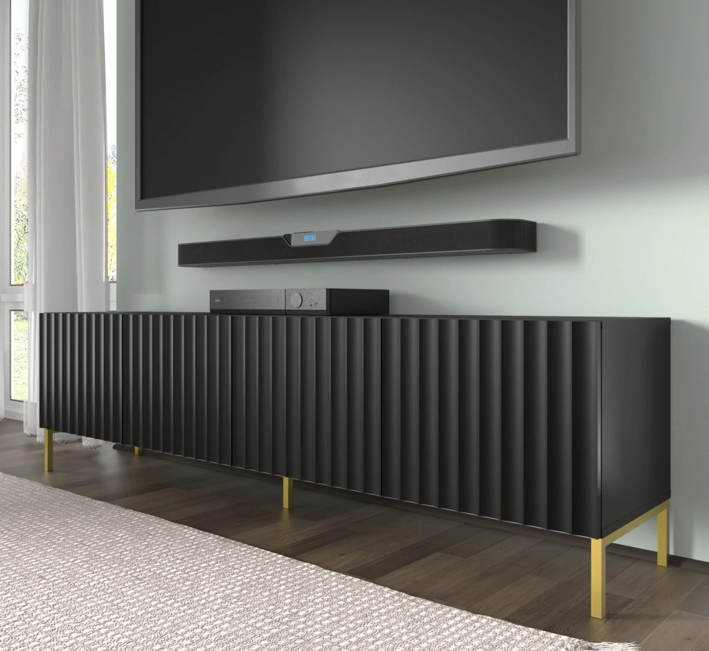 CREDENZA WAVE TV STAND 200 4D NERO OPACO