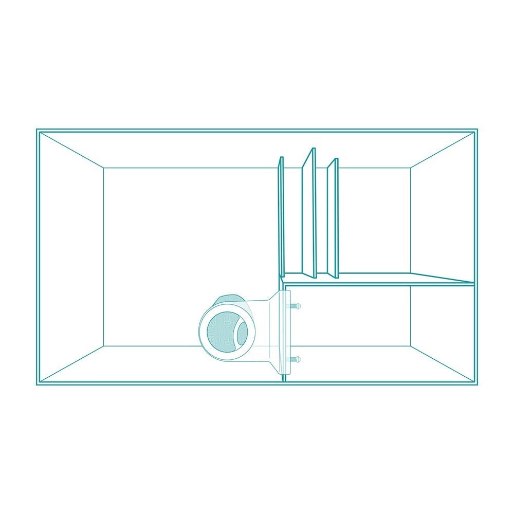 Aqpet Reef Aqua 120 Complete Marine cm120x50x50h - vasca in vetro extrachiaro con supporto e sump Colore: Nero