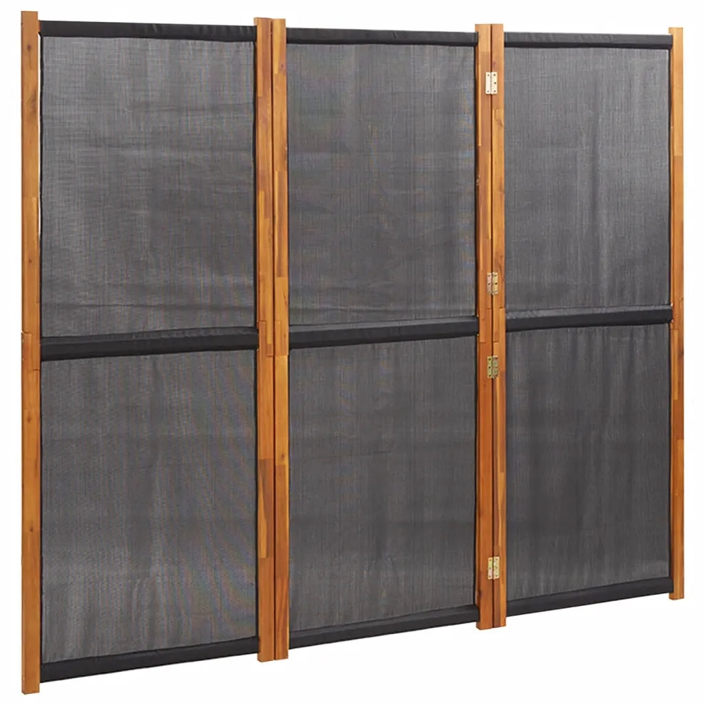 Divisorio Ambienti | Divider per stanze | Paravento a 3 Pannelli Nero 210x180 cm