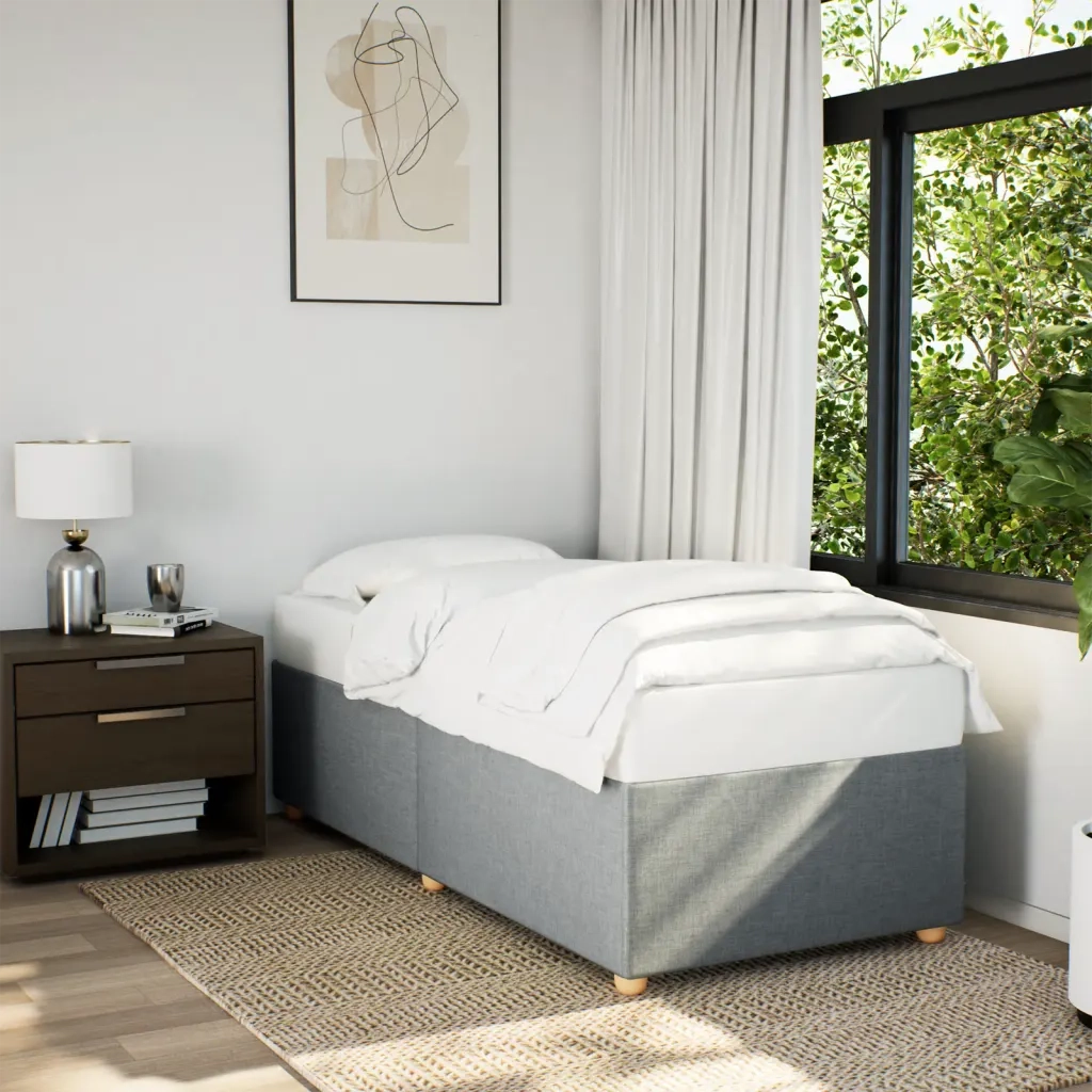 Giroletto senza Materasso Grigio Chiaro 80x200 cm Tessuto 3284687