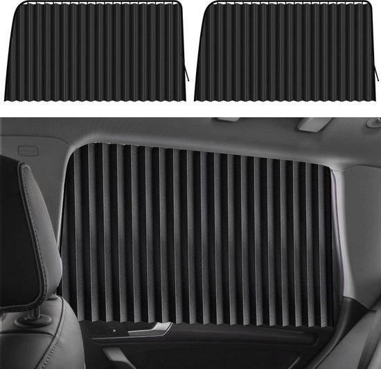Kit di ombrelli per auto con schermo magnetico, blocca raggi UV, privato, nero - Set a 2
