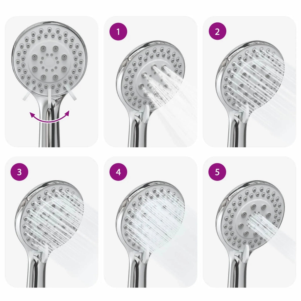 Set di Sistema Doccia Cromato 101 cm Acciaio Inox CFW6135048