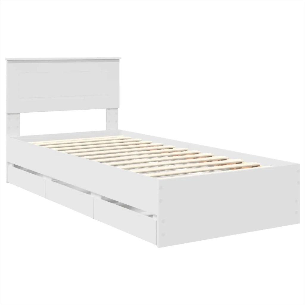 Struttura del letto Bianco 90 x 200 cm Legno Ingegnerizzato 3408026