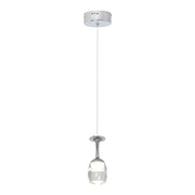 Lampada a sospensione Milagro Coppa LED 5W cromo trasparente