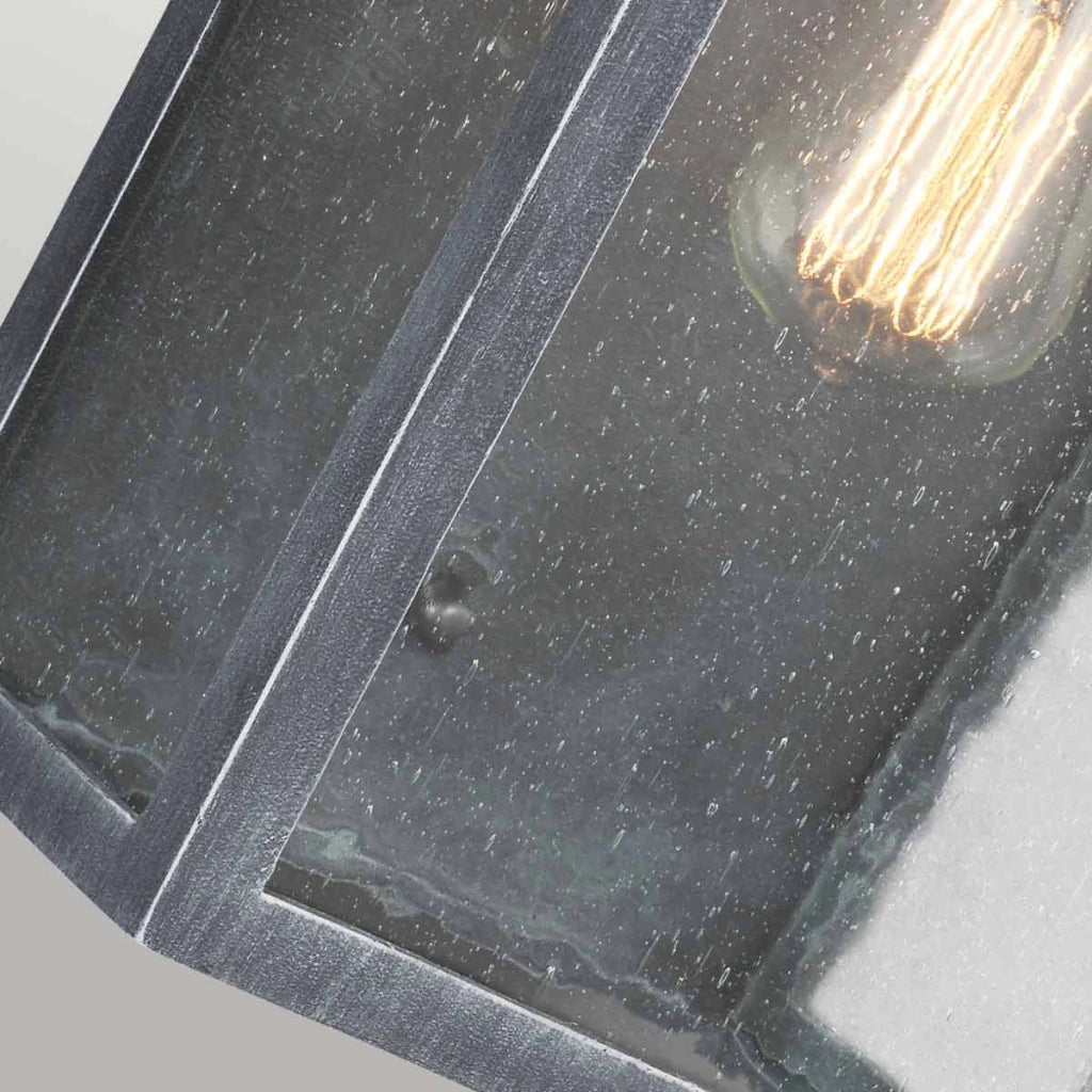 Applique esterno retro grigio IP44 E27 60W Hodges Feiss