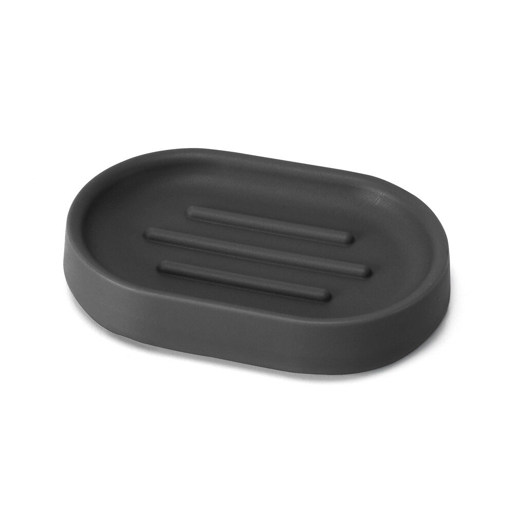 Set accessori bagno completo da 5 pezzi in plastica grigio Pop