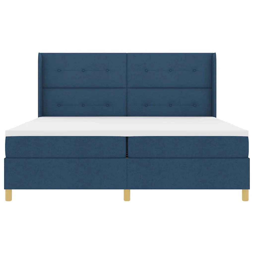 Letto a molle con strisce LED Blu 200 x 200 cm Tessuto 3343720