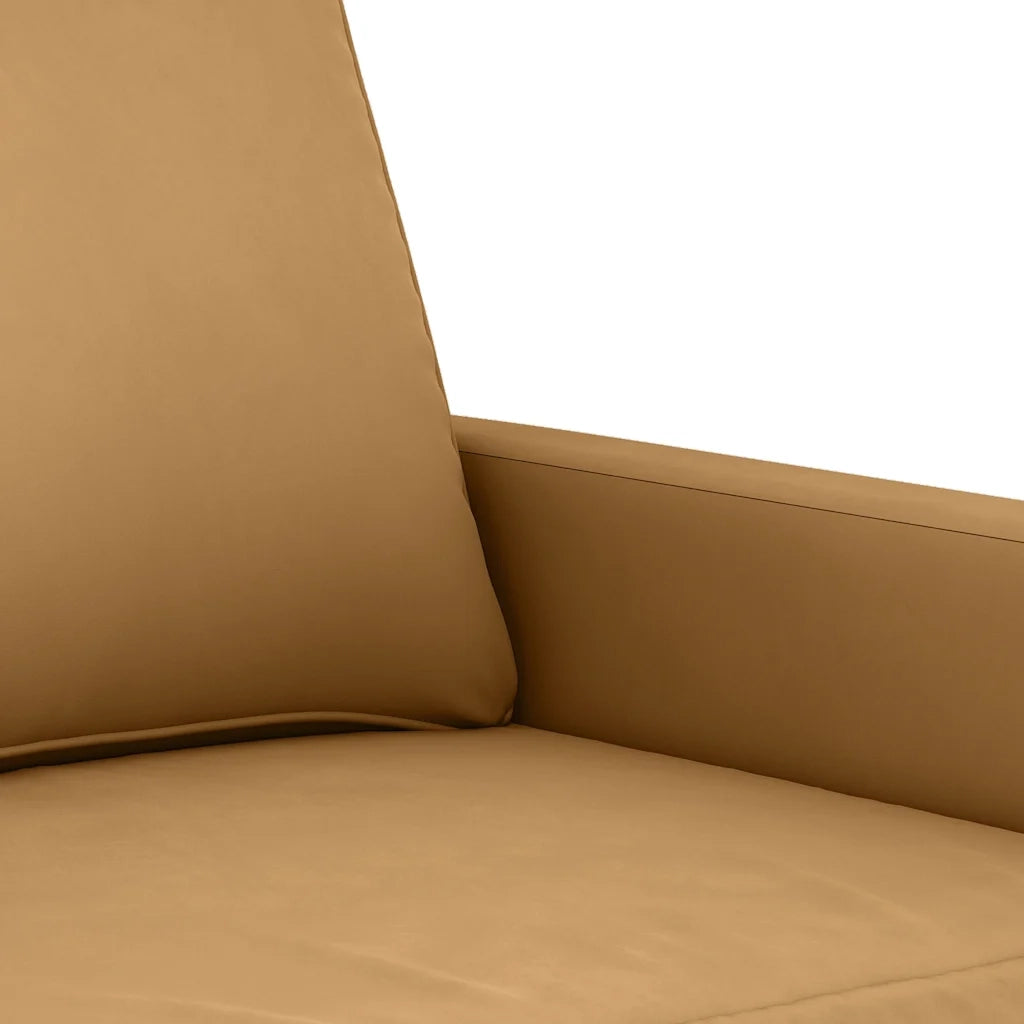 Divano a 3 Posti-Sofa 3 Posti Marrone 180 cm in Velluto 291014