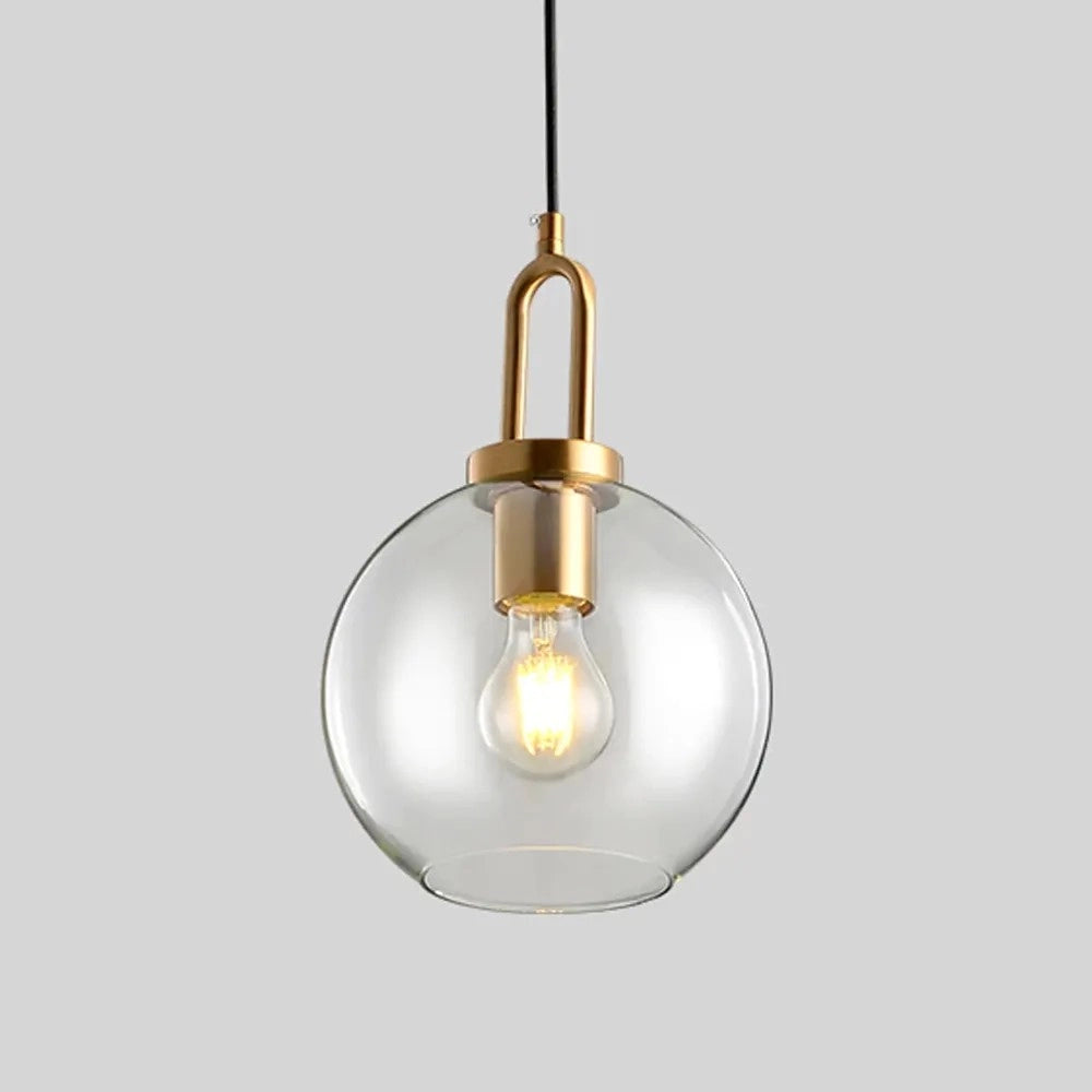 Lampada Da Soffitto Sospensione Sfera Di Vetro 20cm APP629-1CP