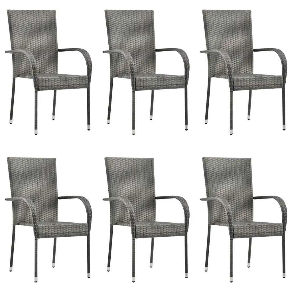Set Mobili da Pranzo per Giardino 7 pz Grigio 3067879