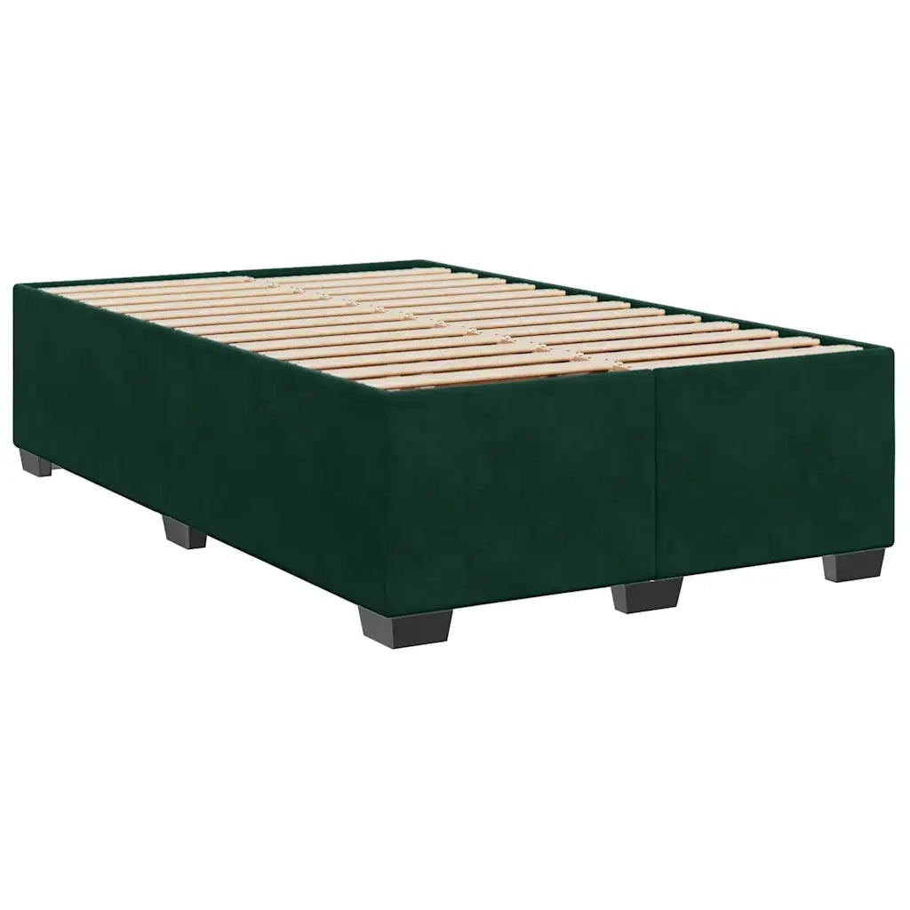 Giroletto a Molle con Materasso Verde Scuro 120x190 cm Velluto 3290855