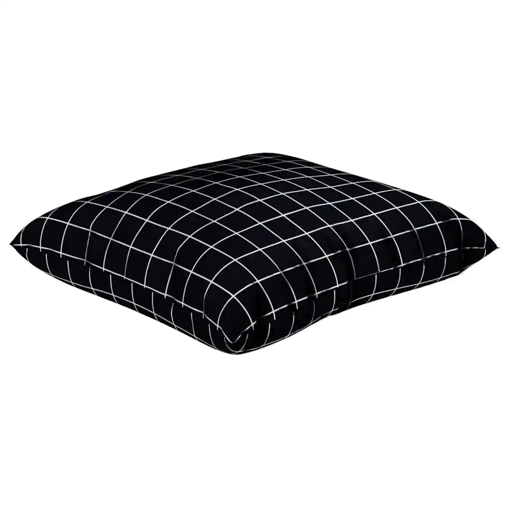 Cuscini Scatter a scacchi 4 pcs Quadro Nero 40 x 40 cm 360375