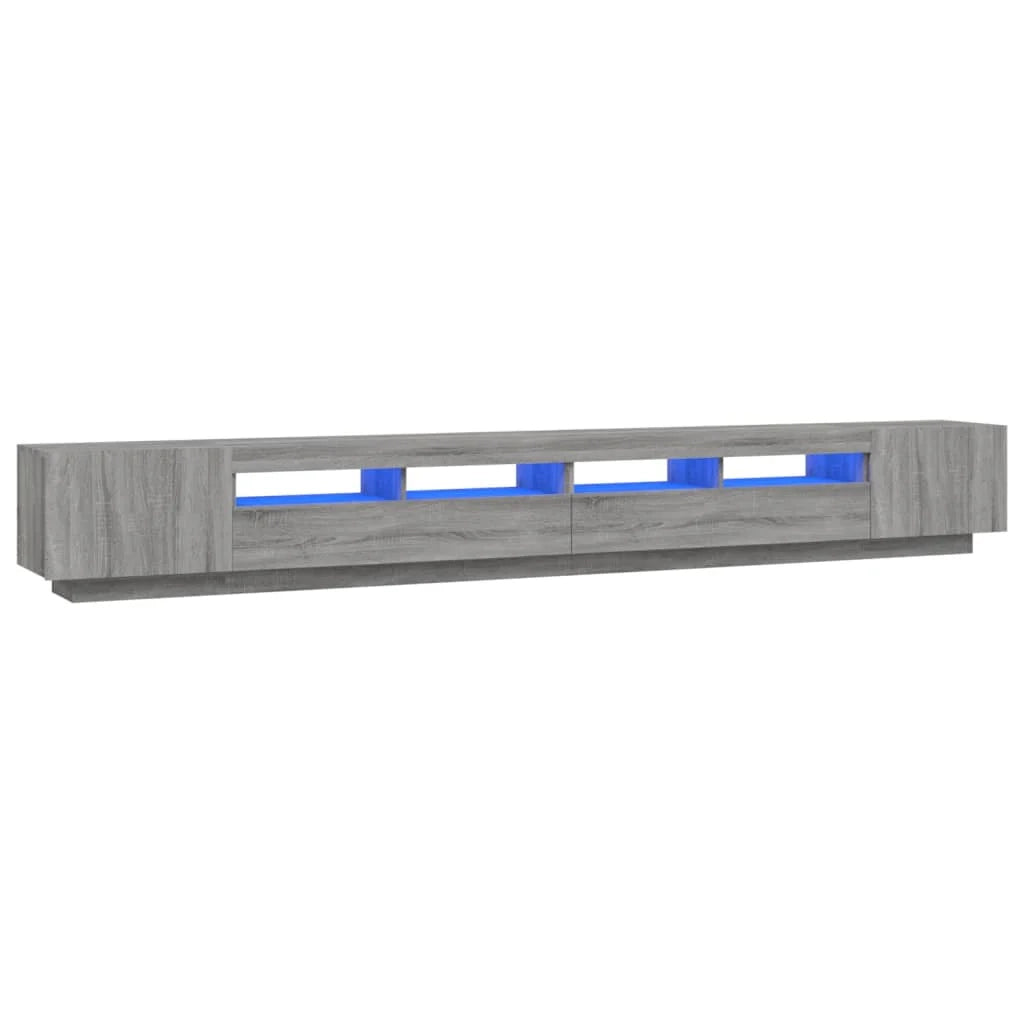 Set di mobili Sonoma Grey da 3 pezzi (armadio credenza TV) con luci a LED per soggiorno camera da letto e sala da pranzo 02_0025344