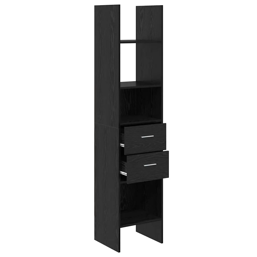 Armadio per Libri Rovere nero 40 x 35 x 180 cm 875441
