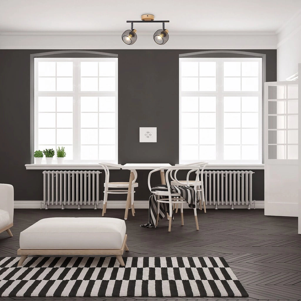 Faretto parete/soffitto faggio nero E14x2 Rabalux 3128