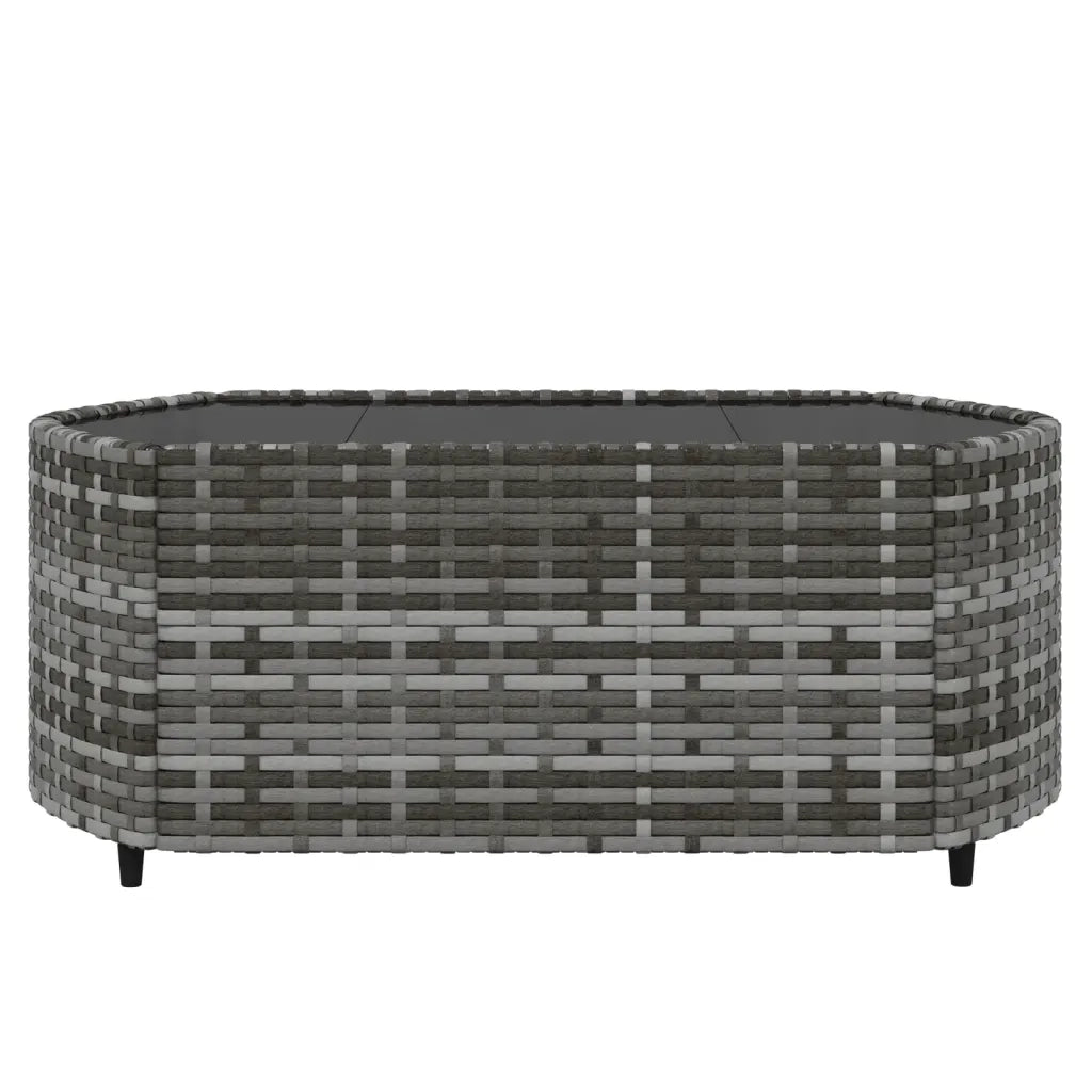 Set Divani da Giardino 4 pz con Cuscini in Polyrattan Grigio 319856