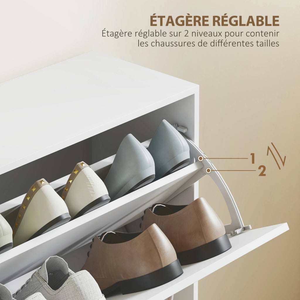 Armadio per Scarpe ¨C Minimal ¨C Bianco 120x24x81 cm