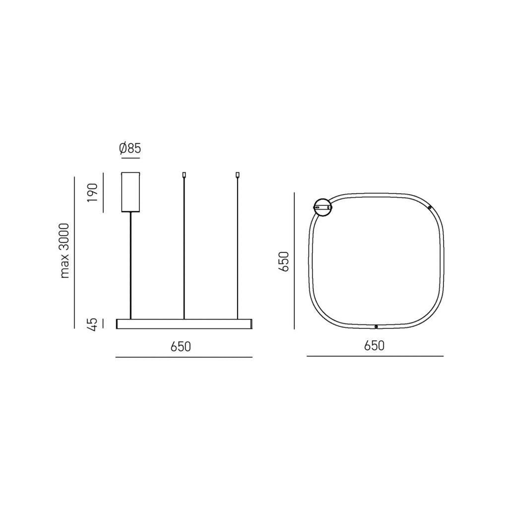 Lampada a Sospensione Criseide S/1P Q - Led 60W 3000K 3100lm in Alluminio Oro - Biemissione Dimmerabile Taglio di Fase - Gealuce