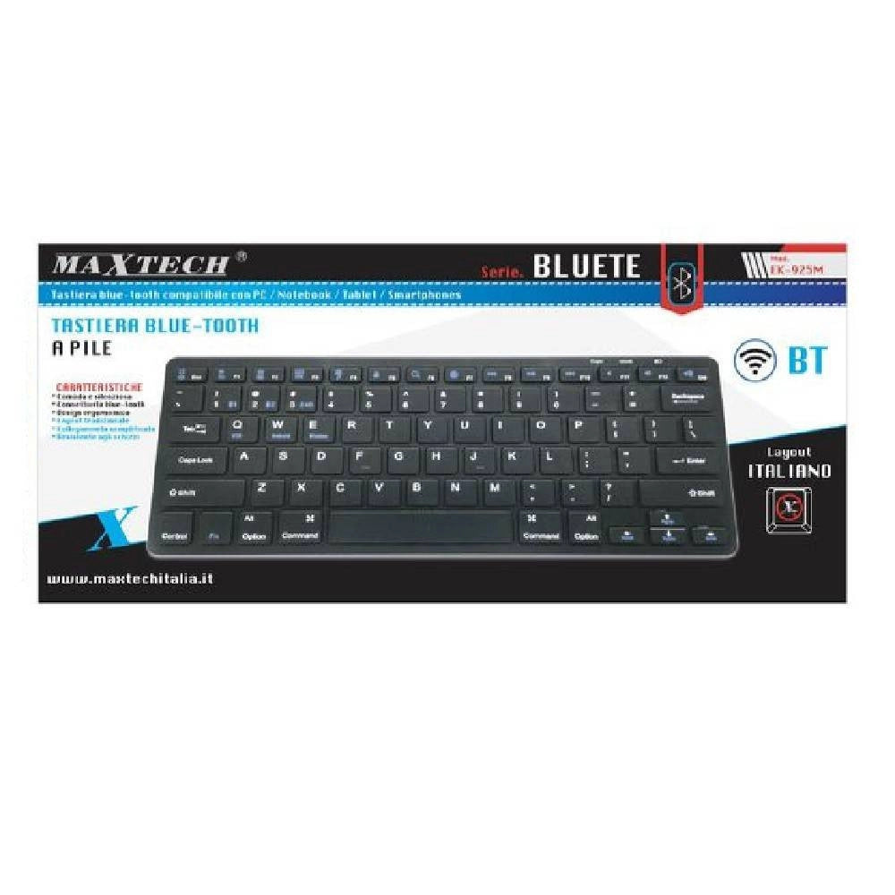 Trade Shop - Tastiera Bluetooth Keyboard Per Pc Tablet Android Windows Layout Italiano Ek925m -