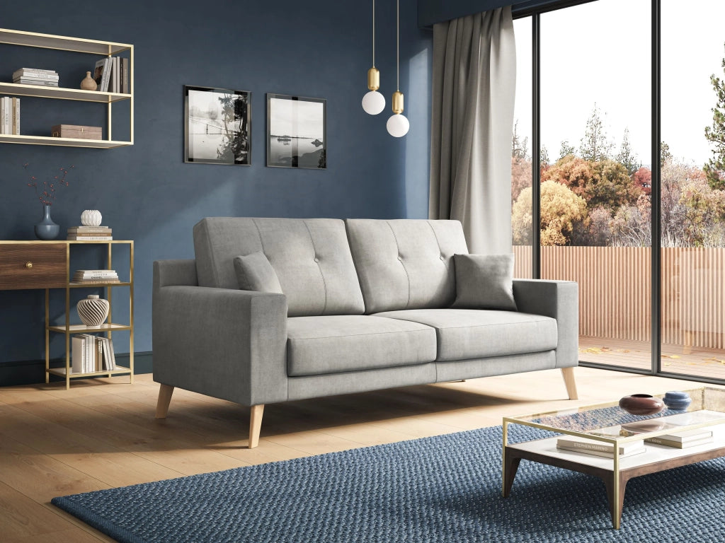Danish Divano moderno in tessuto morbido impermeabile T02 146 cm verde