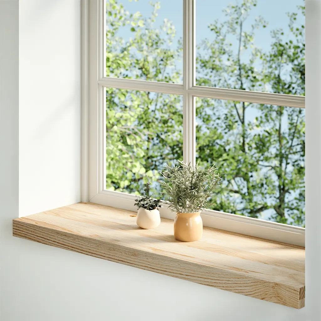 Davanzali 2 pz Non Trattati 80x30x2 cm Legno Massello di Rovere