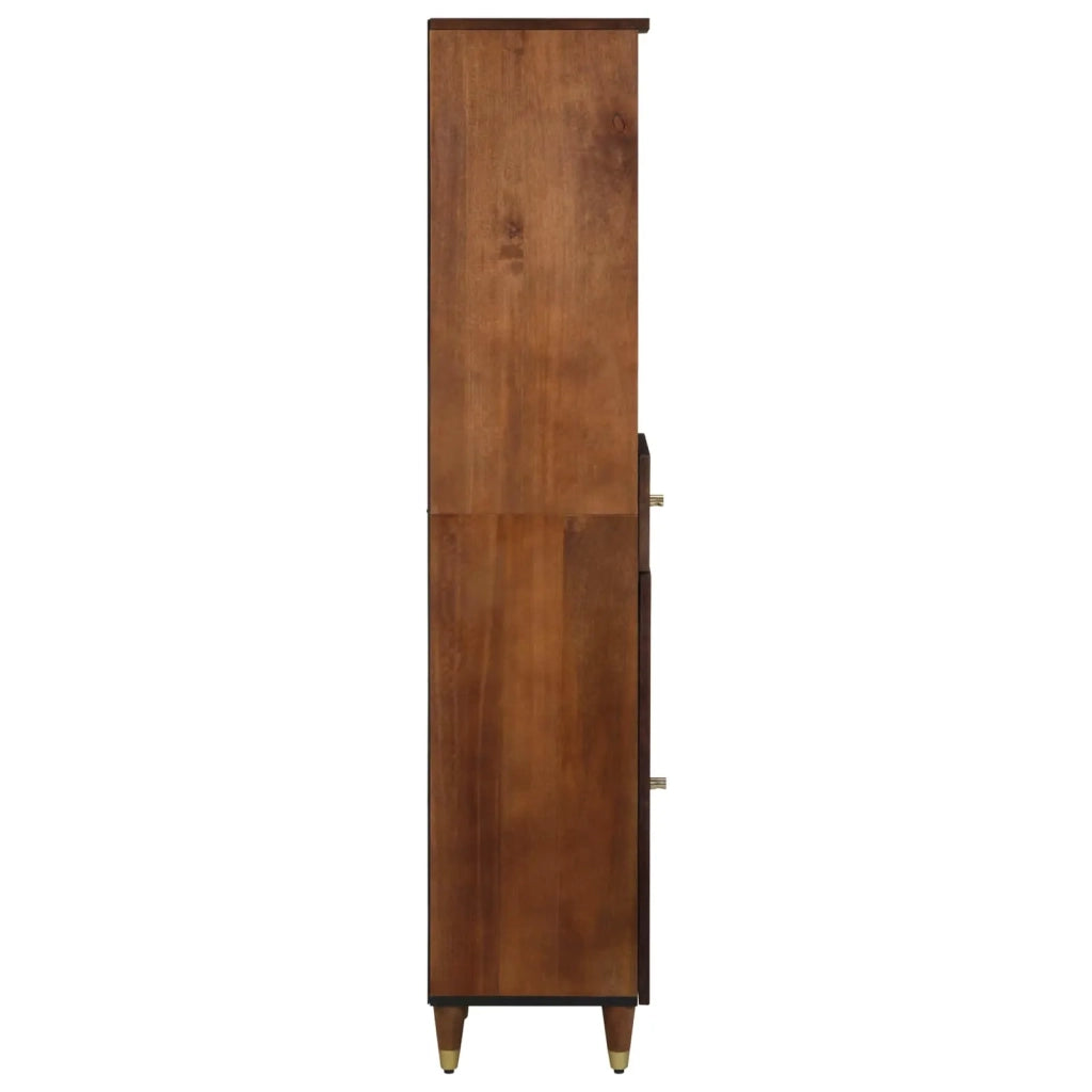 Mobile da Bagno con cassetto marrone ambrato 38 x 33 x 160 cm 4018758