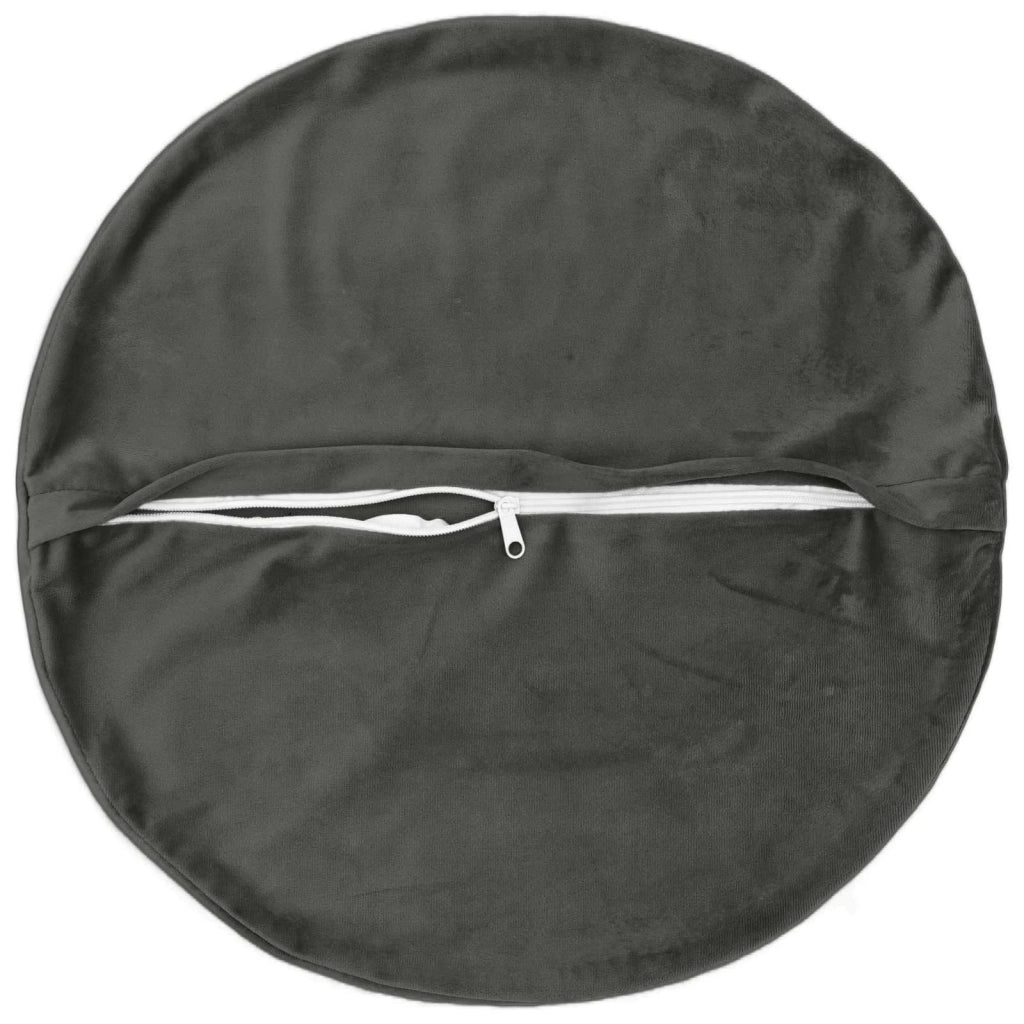 Cuscino con cuscino HEERLEN 2 pz Grigio Scuro Velluto 929665