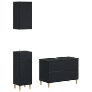 Set di armadietti da bagno in 3 pezzi ARNHEM Nero 3417766