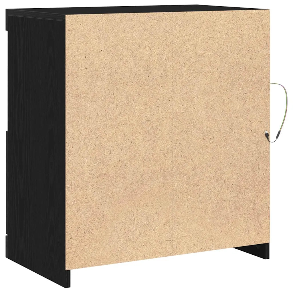 Madia LED Nero 60,5 x 37 x 67 cm Legno multistrato 863029