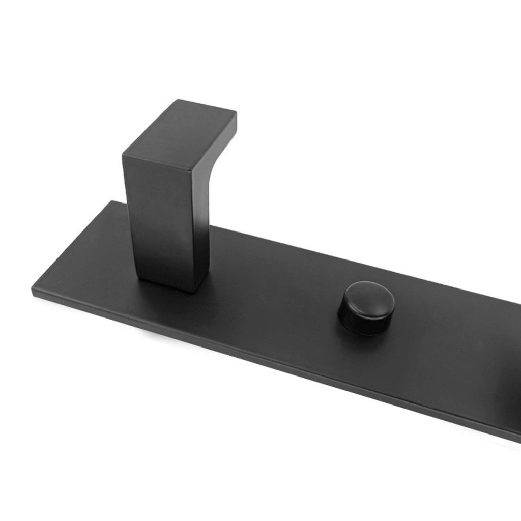 Appendiabiti da parete minimal a 4 ganci nero