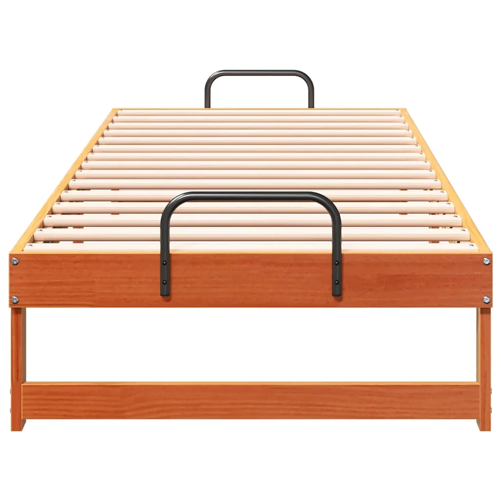 Letto singolo | Letto per adulti | Struttura del letto Marrone 90 x 210 cm Pino massello