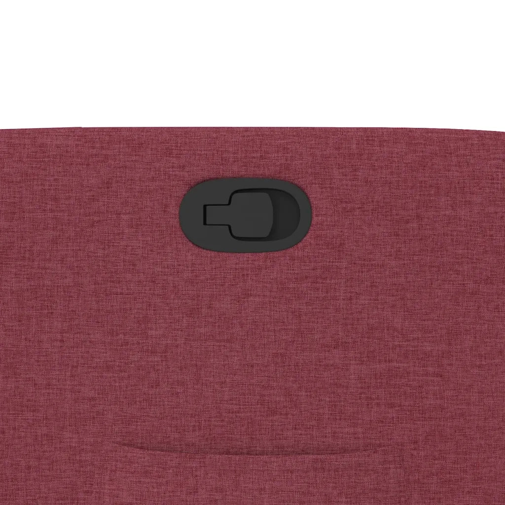 Poltrona Reclinabile in Tessuto Rosso Vino 4015525