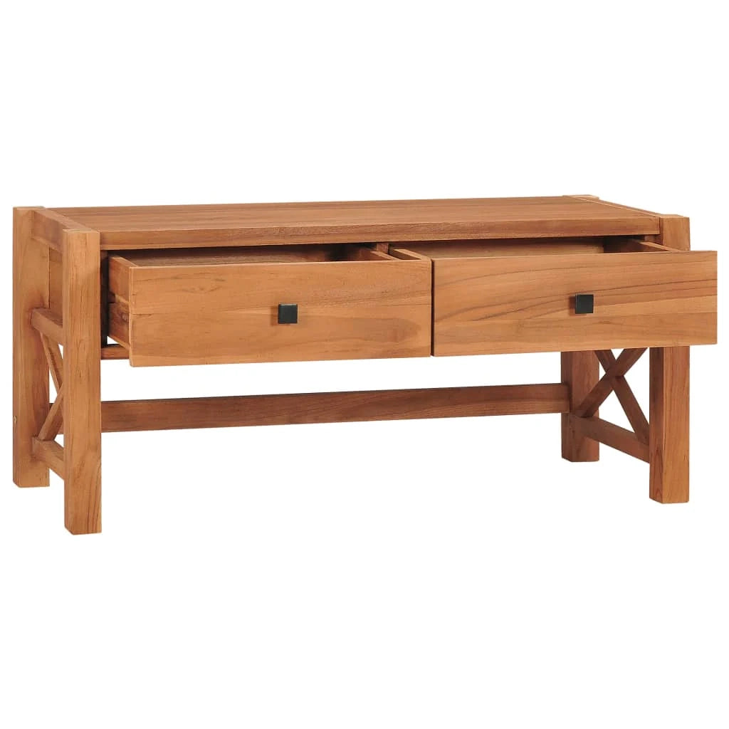 Mobile TV multimediale scaffale TV credenza mobile TV sala da pranzo soggiorno camera da letto 100 x 40 x 45 cm legno di teak marrone 02_0025532