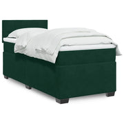 Giroletto a Molle con Materasso Verde Scuro 80x200 cm Velluto 3288465
