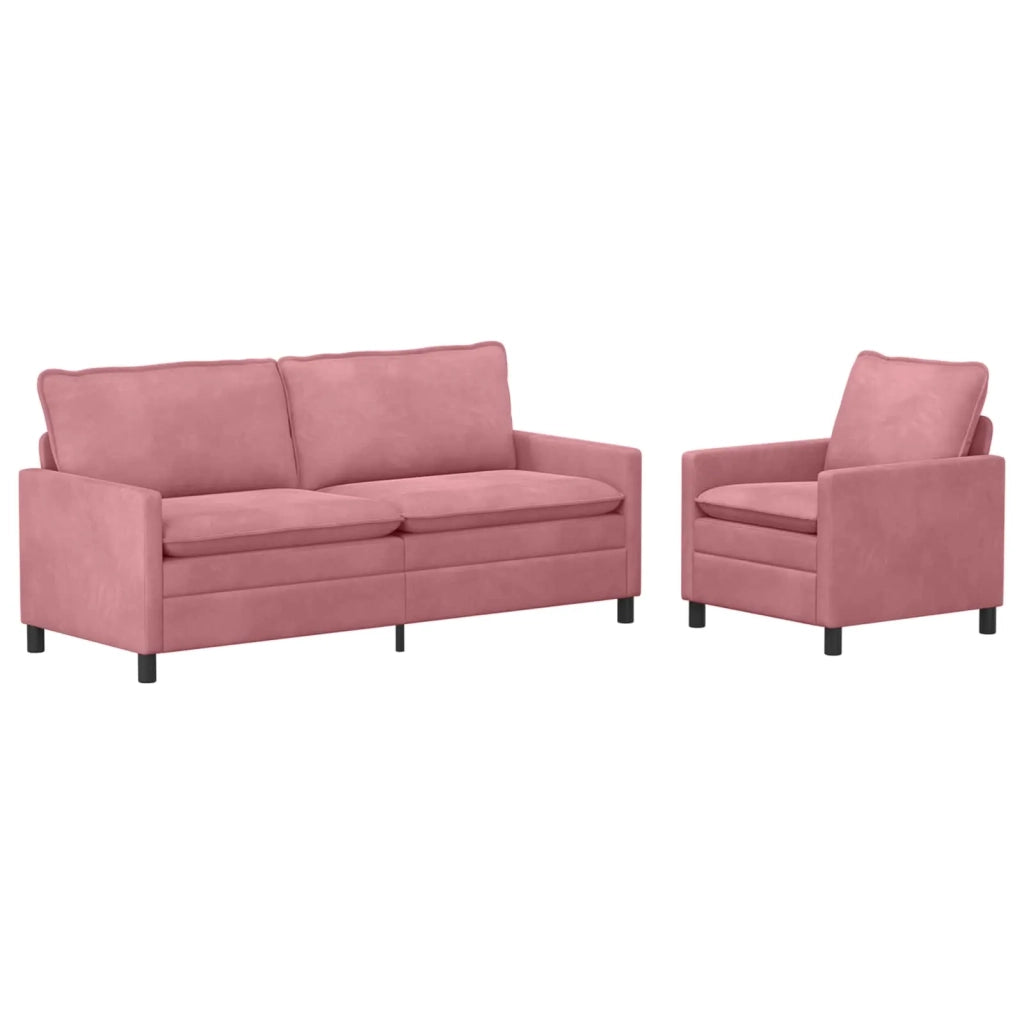 Set di divani 2 pcs Rosa Velluto 3417112