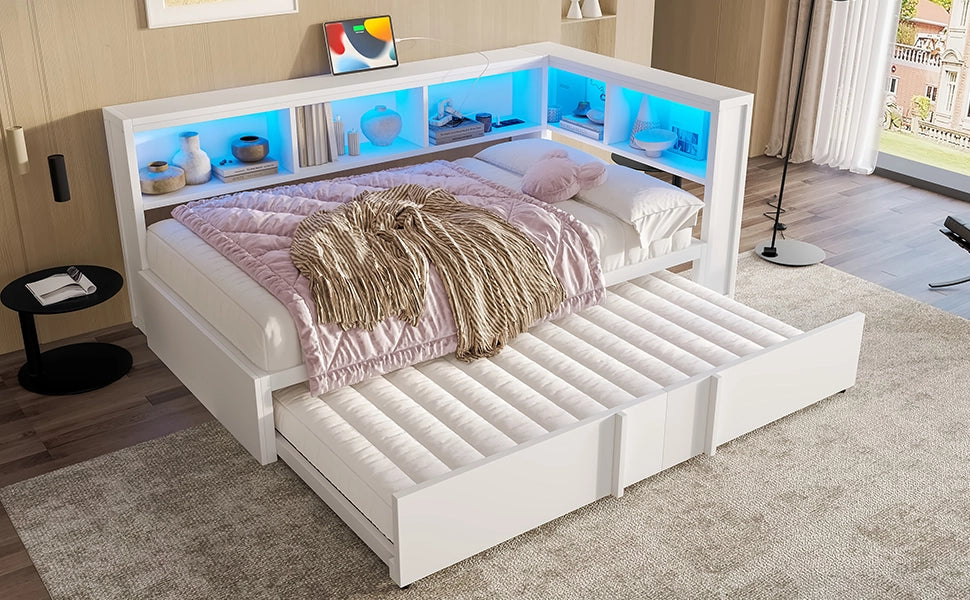 letto giorno metallo e mdf bianco 90 x 200 cm