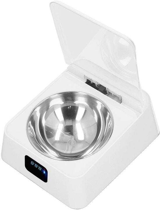 Dispensatore di cibo per animali domestici 350 ml - Automatizzatore di alimentazione gatto - Cassetta di alimentazione intelligente - Chiave in dotazione - Copertura trasparente - Distanza di rilevamento 0,5-1 m