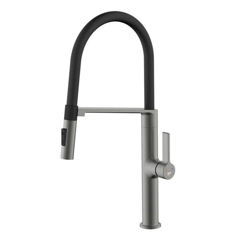 Lavello bocca alta SEUL orientabile con doccia gun gray Ø25 mm