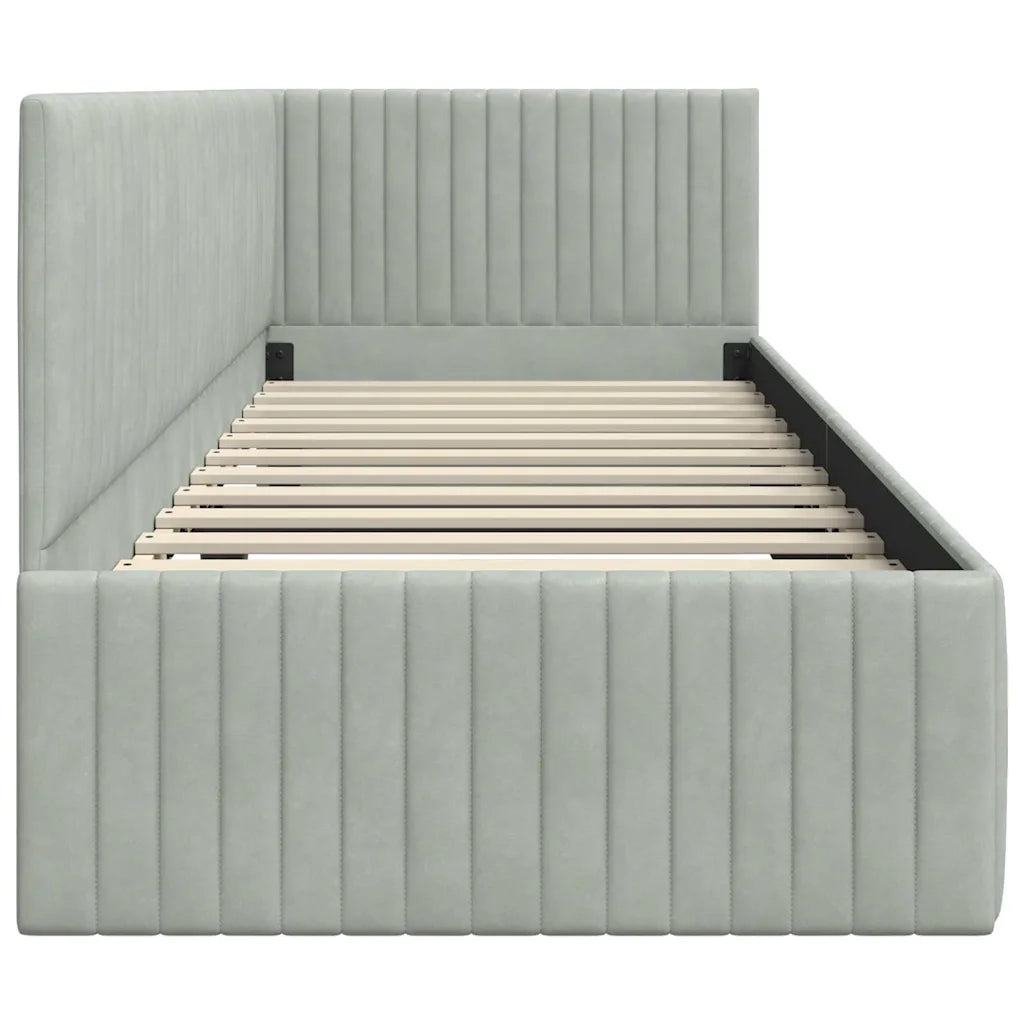 Cornice del letto ad angolo Grigio chiaro 80 cm x 200 cm