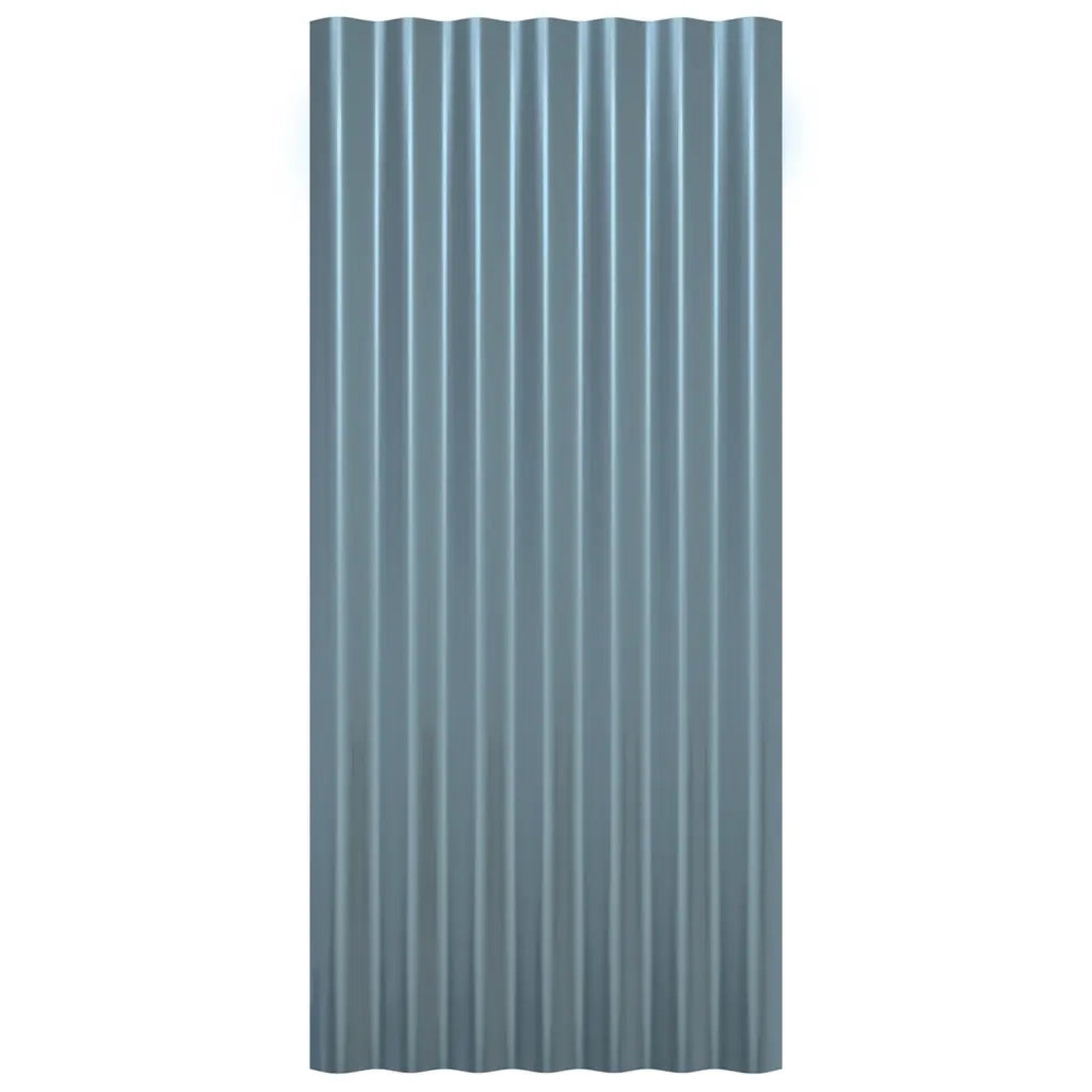 Pannelli Tetto 36pz Acciaio Zincato Grigio 80x36cm 319139