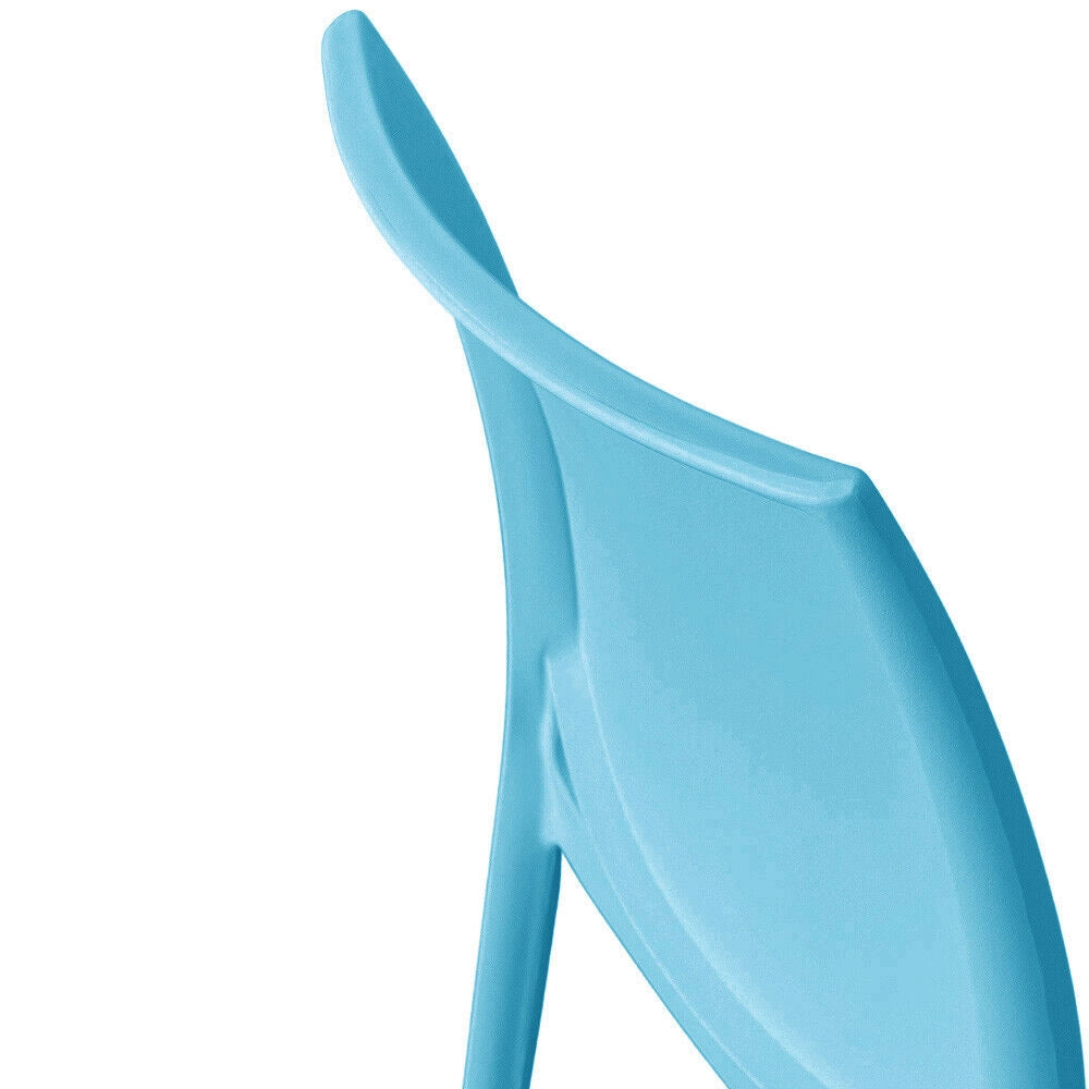Sedie sala da pranzo set altea in plastica colore azzurro modello confort x 6