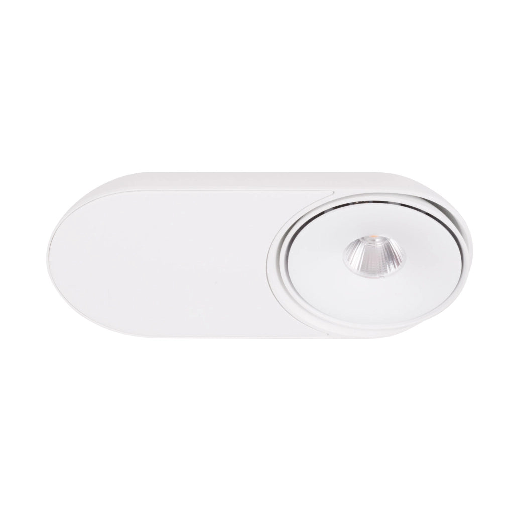 Faretto soffitto LED 10W orientabile ovale bianco VECTOR
