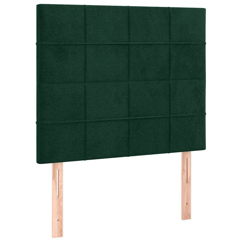 Giroletto senza Materasso Verde Scuro 80x200 cm in Velluto