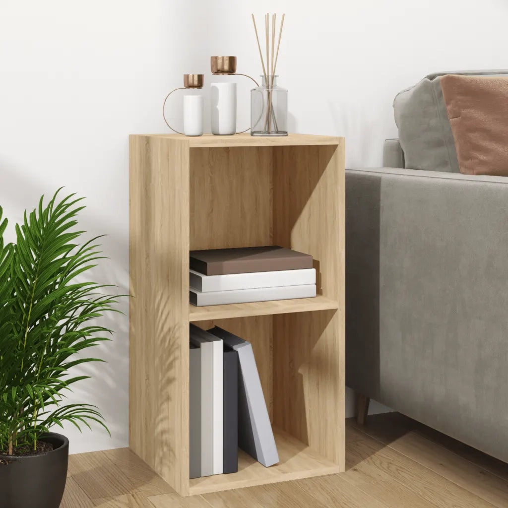 Contenitore per Vinili Rovere 71x34x36 cm in Legno Multistrato 800120