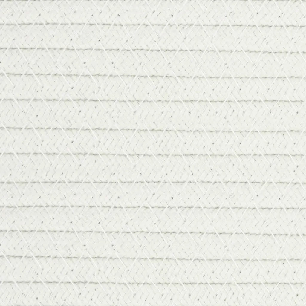 Cestino Portaoggetti Marrone e Bianco Ø38x46 cm in Cotone 358484