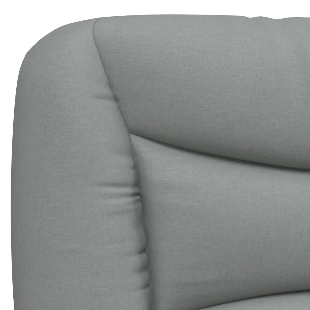Letto con Materasso Hvar Grigio Chiaro 80x200 cm in Tessuto