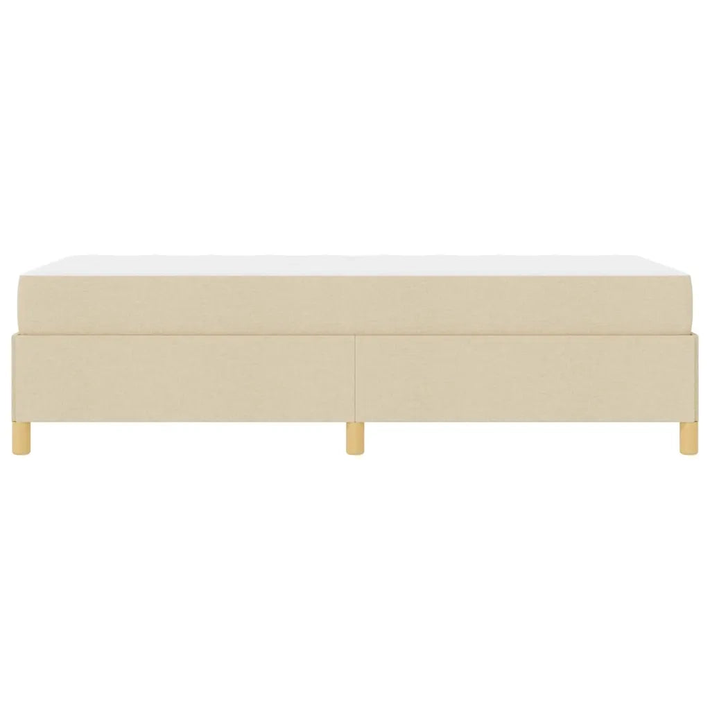 Struttura del letto con materasso Crema 90 x 190 cm Tessuto 3398904