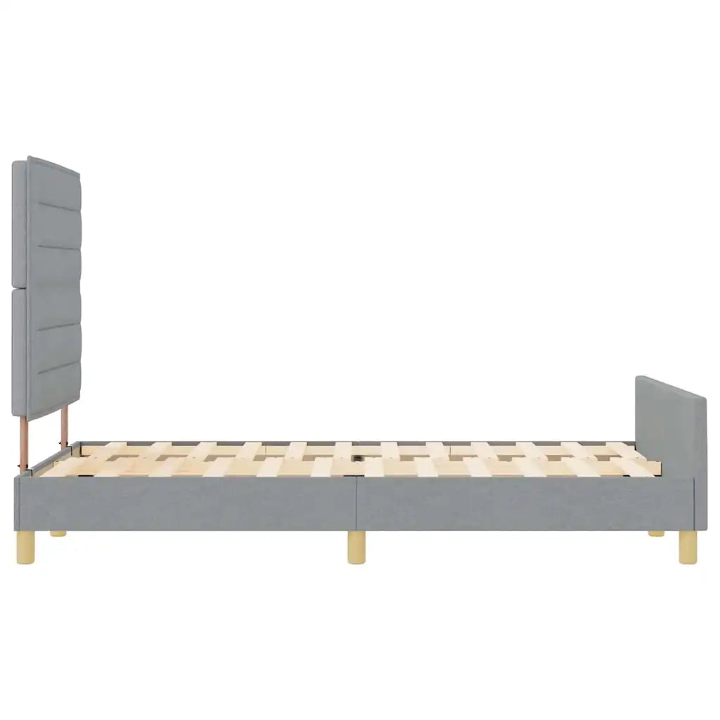 Struttura del letto-Giroletto Grigio chiaro 140 x 200 cm Tessuto 294895